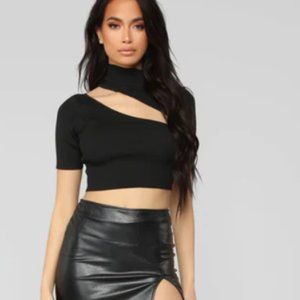 Fashion Nova A New Meaning Top Black SZ XS